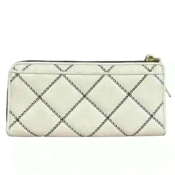 Kate Spade Emerson Place Nisha Cement/Black Zip Around Wallet - Picture 2 of 8